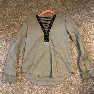 XS Express Long Sleeve, green/gray
